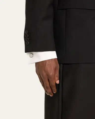 Jan Leslie Men's Octagon Mother-Of-Pearl Cufflinks | Thumbnail 2 Jan Leslie Men's Octagon Mother-Of-Pearl Cufflinks | Thumbnail 2