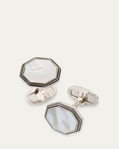 Jan Leslie Men's Octagon Mother-Of-Pearl Cufflinks | Thumbnail 3 Jan Leslie Men's Octagon Mother-Of-Pearl Cufflinks | Thumbnail 3