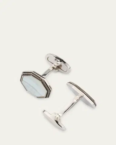 Jan Leslie Men's Octagon Mother-Of-Pearl Cufflinks | Thumbnail 4 Jan Leslie Men's Octagon Mother-Of-Pearl Cufflinks | Thumbnail 4
