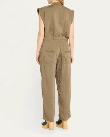 Etoile Isabel Marant Suzie Crinkled Drawstring Jumpsuit | Thumbnail 3 Etoile Isabel Marant Suzie Crinkled Drawstring Jumpsuit | Thumbnail 3
