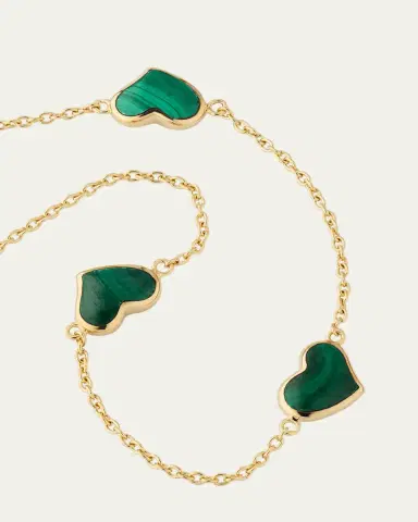 Jan Leslie 18K Gold Plated Triple Station Heart Necklace, 20"L | Thumbnail 3 Jan Leslie 18K Gold Plated Triple Station Heart Necklace, 20"L | Thumbnail 3