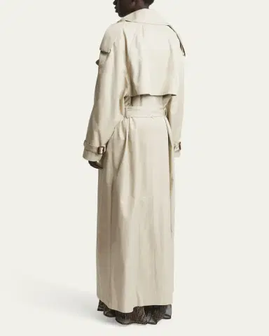 Saint Laurent Belted Long Trench Coat | Thumbnail 3 Saint Laurent Belted Long Trench Coat | Thumbnail 3