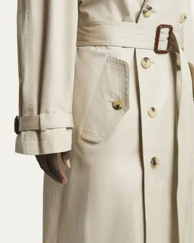 Saint Laurent Belted Long Trench Coat | Thumbnail 5 Saint Laurent Belted Long Trench Coat | Thumbnail 5