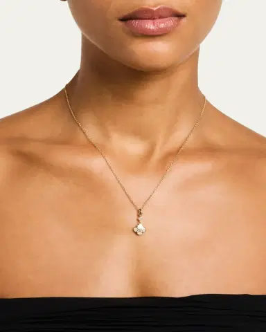 Jan Leslie Single Petal Mother of Pearl Drop Necklace | Thumbnail 2 Jan Leslie Single Petal Mother of Pearl Drop Necklace | Thumbnail 2