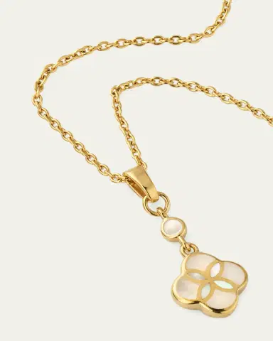 Jan Leslie Single Petal Mother of Pearl Drop Necklace | Thumbnail 3 Jan Leslie Single Petal Mother of Pearl Drop Necklace | Thumbnail 3