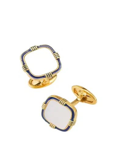 Jan Leslie Men's 18K Gold Vermeil Square Mother-Of-Pearl Cufflinks | Thumbnail 1 Jan Leslie Men's 18K Gold Vermeil Square Mother-Of-Pearl Cufflinks | Thumbnail 1