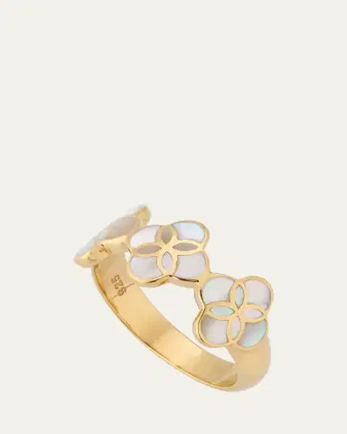 Jan Leslie White Mother of Pearl Three Petal Ring | Thumbnail 2 Jan Leslie White Mother of Pearl Three Petal Ring | Thumbnail 2