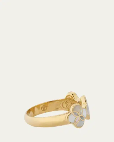 Jan Leslie White Mother of Pearl Three Petal Ring | Thumbnail 3 Jan Leslie White Mother of Pearl Three Petal Ring | Thumbnail 3