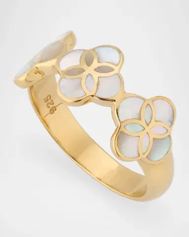 Jan Leslie White Mother of Pearl Three Petal Ring | Thumbnail 4 Jan Leslie White Mother of Pearl Three Petal Ring | Thumbnail 4