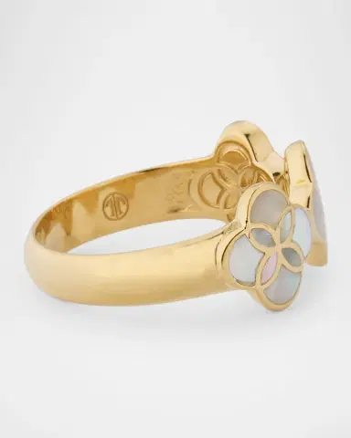 Jan Leslie White Mother of Pearl Three Petal Ring | Thumbnail 5 Jan Leslie White Mother of Pearl Three Petal Ring | Thumbnail 5