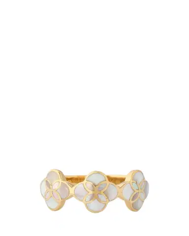 Jan Leslie White Mother of Pearl Three Petal Ring | Thumbnail 1 Jan Leslie White Mother of Pearl Three Petal Ring | Thumbnail 1