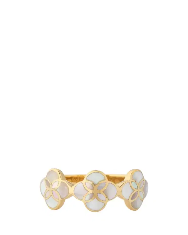 White Mother of Pearl Three Petal Ring White Mother of Pearl Three Petal Ring