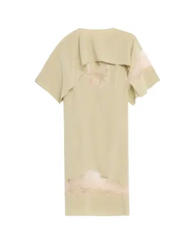 FERRAGAMO Lace-Inset Envers Silk Capelet Midi Dress | Thumbnail 1 FERRAGAMO Lace-Inset Envers Silk Capelet Midi Dress | Thumbnail 1