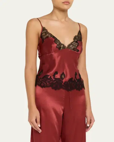Kiki De Montparnasse Giselle Lace-Trim Silk Cami | Thumbnail 4 Kiki De Montparnasse Giselle Lace-Trim Silk Cami | Thumbnail 4