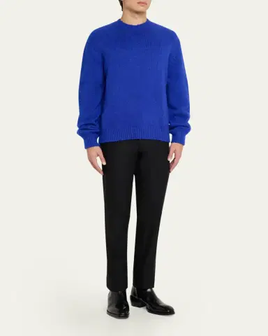 Tom Ford Men's Cashmere Relaxed-Fit Crewneck Sweater | Thumbnail 2 Tom Ford Men's Cashmere Relaxed-Fit Crewneck Sweater | Thumbnail 2