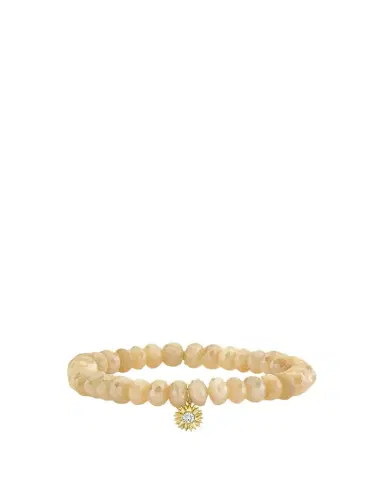 Sydney Evan 14K Gold Diamond Sunburst on Mystic Sand Moonstone Bracelet | Thumbnail 1 Sydney Evan 14K Gold Diamond Sunburst on Mystic Sand Moonstone Bracelet | Thumbnail 1