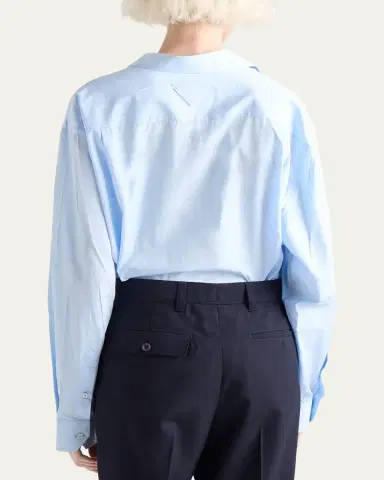 Prada Asymmetric Poplin Button-Down Shirt | Thumbnail 3 Prada Asymmetric Poplin Button-Down Shirt | Thumbnail 3