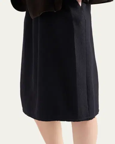 Prada Chevron Wool Gathered Midi Skirt | Thumbnail 5 Prada Chevron Wool Gathered Midi Skirt | Thumbnail 5
