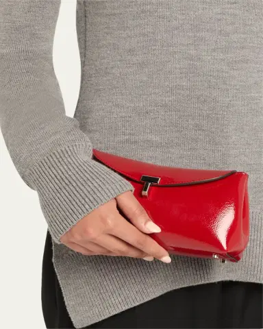 Toteme Mini T-Lock Naplack Leather Clutch | Thumbnail 2 Toteme Mini T-Lock Naplack Leather Clutch | Thumbnail 2