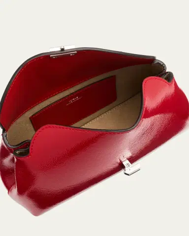 Toteme Mini T-Lock Naplack Leather Clutch | Thumbnail 4 Toteme Mini T-Lock Naplack Leather Clutch | Thumbnail 4