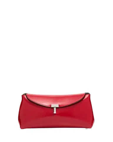 Toteme Mini T-Lock Naplack Leather Clutch | Thumbnail 1 Toteme Mini T-Lock Naplack Leather Clutch | Thumbnail 1