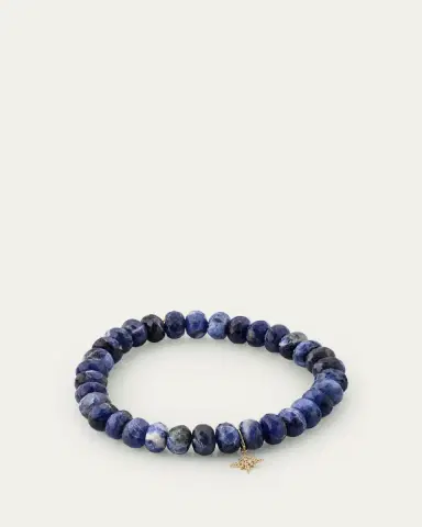 Sydney Evan 14K Diamond Pave Starburst on Sodalite Stretch Bracelet | Thumbnail 4 Sydney Evan 14K Diamond Pave Starburst on Sodalite Stretch Bracelet | Thumbnail 4