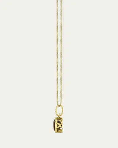 Sydney Evan 14K Gold Smokey Topaz Icon Solitaire with Diamond Bail Necklace | Thumbnail 2 Sydney Evan 14K Gold Smokey Topaz Icon Solitaire with Diamond Bail Necklace | Thumbnail 2