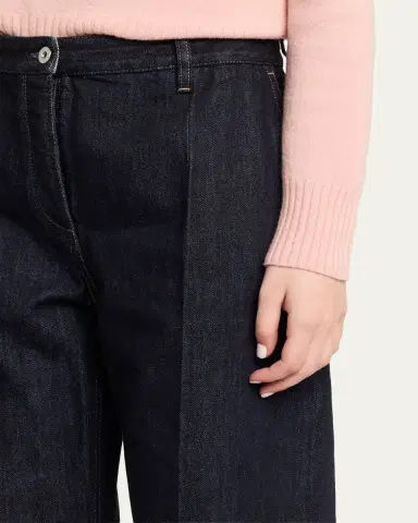 Jil Sander Creased Straight-Leg Denim Trousers | Thumbnail 5 Jil Sander Creased Straight-Leg Denim Trousers | Thumbnail 5