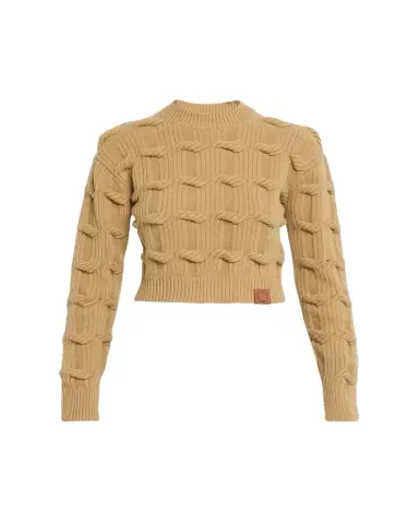 Stella McCartney Cable Knit Crop Crewneck Sweater | Thumbnail 1 Stella McCartney Cable Knit Crop Crewneck Sweater | Thumbnail 1