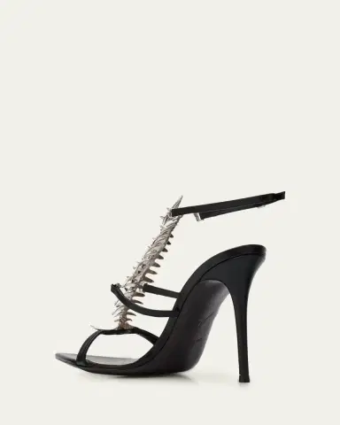 Giuseppe Zanotti Slim Leather Sandals with Fishbone Ornament - Limited-Edition | Thumbnail 2 Giuseppe Zanotti Slim Leather Sandals with Fishbone Ornament - Limited-Edition | Thumbnail 2