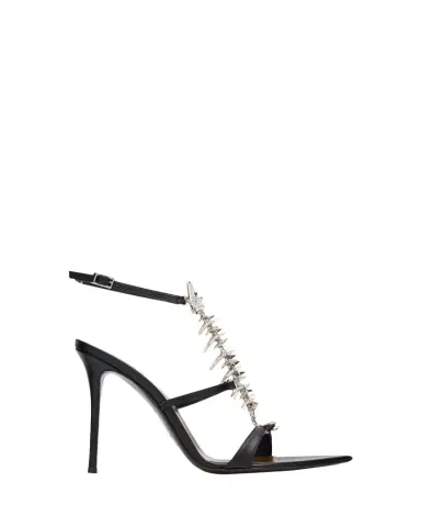Giuseppe Zanotti Slim Leather Sandals with Fishbone Ornament - Limited-Edition | Thumbnail 1 Giuseppe Zanotti Slim Leather Sandals with Fishbone Ornament - Limited-Edition | Thumbnail 1