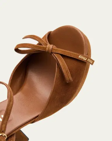 Miu Miu 110mm Calzature Suede Platform Sandals | Thumbnail 5 Miu Miu 110mm Calzature Suede Platform Sandals | Thumbnail 5