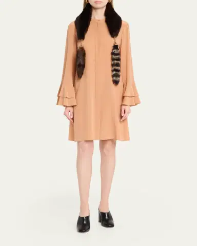Chloé The Treasure Tails Shearling Scarf | Thumbnail 2 Chloé The Treasure Tails Shearling Scarf | Thumbnail 2