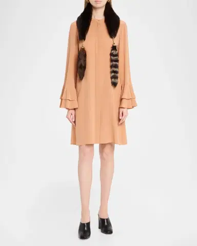 Chloé The Treasure Tails Shearling Scarf | Thumbnail 4 Chloé The Treasure Tails Shearling Scarf | Thumbnail 4