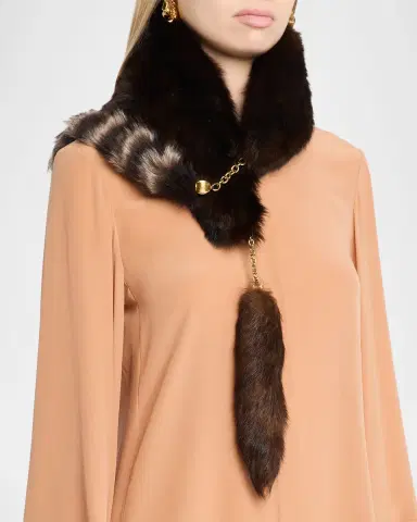 Chloé The Treasure Tails Shearling Scarf | Thumbnail 5 Chloé The Treasure Tails Shearling Scarf | Thumbnail 5