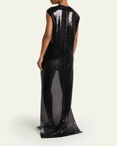 Courrèges Sequined High-Low Dress | Thumbnail 3 Courrèges Sequined High-Low Dress | Thumbnail 3