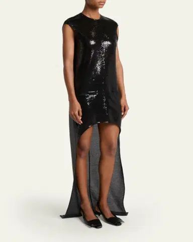 Courrèges Sequined High-Low Dress | Thumbnail 4 Courrèges Sequined High-Low Dress | Thumbnail 4