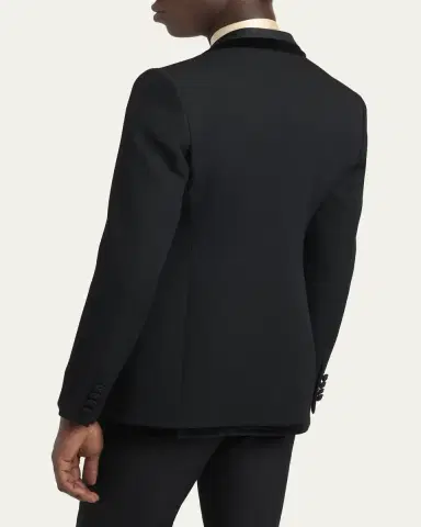 Valentino Garavani Men's Grain de Poudre Toggle-Front Dinner Jacket | Thumbnail 3 Valentino Garavani Men's Grain de Poudre Toggle-Front Dinner Jacket | Thumbnail 3