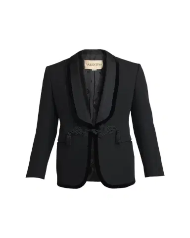Valentino Garavani Men's Grain de Poudre Toggle-Front Dinner Jacket | Thumbnail 1 Valentino Garavani Men's Grain de Poudre Toggle-Front Dinner Jacket | Thumbnail 1