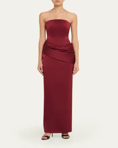 Alex Perry Strapless Corset Draped Column Gown | Thumbnail 7 Alex Perry Strapless Corset Draped Column Gown | Thumbnail 7
