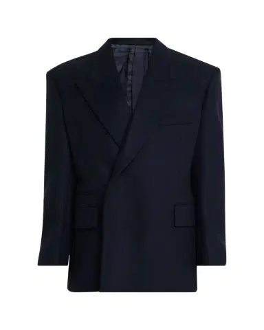 Givenchy Men's Deconstructed Wool Peak-Lapel Sport Jacket | Thumbnail 1 Givenchy Men's Deconstructed Wool Peak-Lapel Sport Jacket | Thumbnail 1