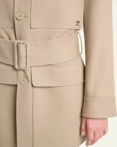 Courrèges Flap-Pocket Belted Utility Jacket | Thumbnail 5 Courrèges Flap-Pocket Belted Utility Jacket | Thumbnail 5