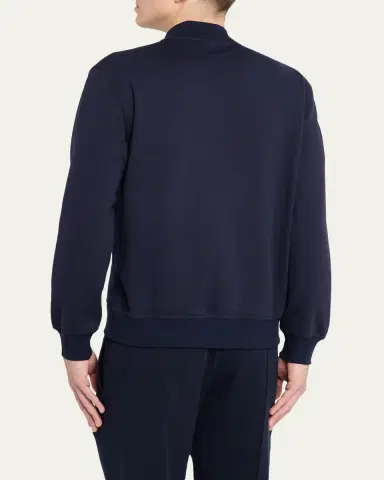 Brunello Cucinelli Men's Cotton Full-Zip Cardigan Sweatshirt | Thumbnail 3 Brunello Cucinelli Men's Cotton Full-Zip Cardigan Sweatshirt | Thumbnail 3