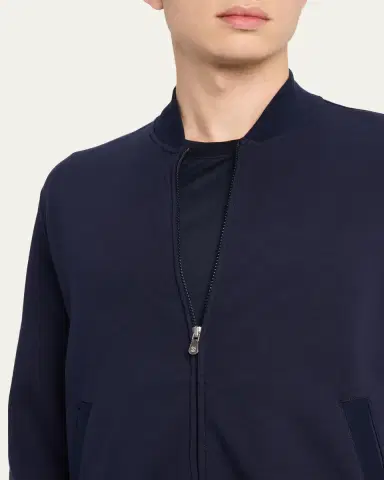 Brunello Cucinelli Men's Cotton Full-Zip Cardigan Sweatshirt | Thumbnail 5 Brunello Cucinelli Men's Cotton Full-Zip Cardigan Sweatshirt | Thumbnail 5
