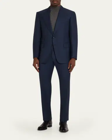 Tom Ford Men's Shelton Herringbone Stripe Suit | Thumbnail 2 Tom Ford Men's Shelton Herringbone Stripe Suit | Thumbnail 2