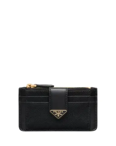 Prada Saffiano & Smooth Leather Card Holder | Thumbnail 1 Prada Saffiano & Smooth Leather Card Holder | Thumbnail 1