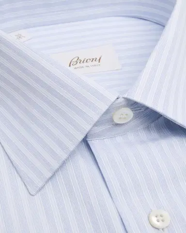 Brioni Men's Cotton Multi-Stripe Point-Collar Dress Shirt | Thumbnail 2 Brioni Men's Cotton Multi-Stripe Point-Collar Dress Shirt | Thumbnail 2
