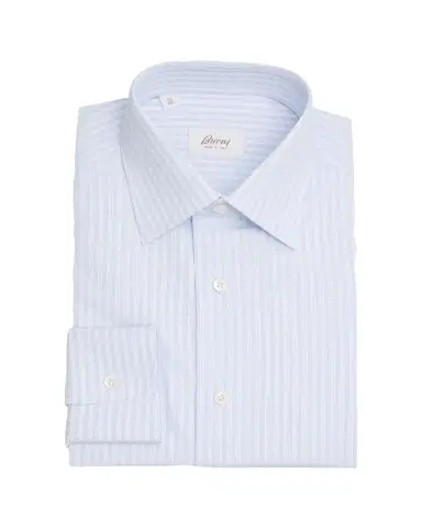 Brioni Men's Cotton Multi-Stripe Point-Collar Dress Shirt | Thumbnail 1 Brioni Men's Cotton Multi-Stripe Point-Collar Dress Shirt | Thumbnail 1