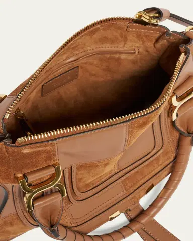 Chloé Marcie Medium Saddle Shoulder Bag in Patchwork Leather | Thumbnail 4 Chloé Marcie Medium Saddle Shoulder Bag in Patchwork Leather | Thumbnail 4