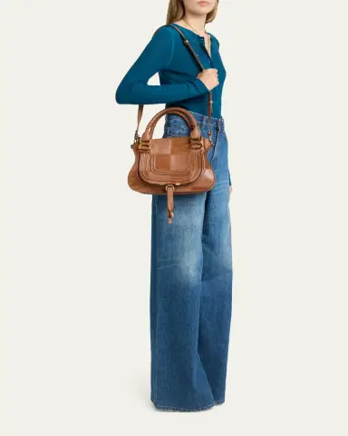 Chloé Marcie Medium Saddle Shoulder Bag in Patchwork Leather | Thumbnail 5 Chloé Marcie Medium Saddle Shoulder Bag in Patchwork Leather | Thumbnail 5